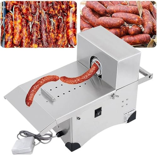 Elettrica per legare salsicce, Legatrice per involucri di salsicce, Macchina per annodare salsicce in acciaio inossidabile, Diametro massimo 50mm, Insaccatrice per salsicce
