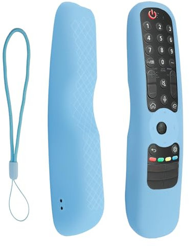 Funda para LG Magic Control MR21GA/MR21GC/MR22GA/MR22GN/MR23GA/MR24GA, Silicona Antideslizante, Mando TV 2021-2024, Azul Luminoso