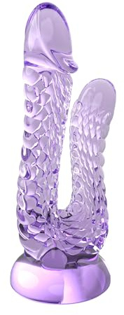 9 Inch Huge Realistic Dragon Double Ended Dildo for Beginners with Flared Suction Cup Base for Hands-Free Play, Flexible Monster Anal Dildo with Curved Shaft for Vaginal G-spot and Anal Play