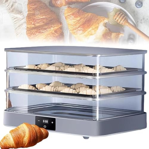 Fermentadora eléctrica de Masa - Caja de fermentación de Pan de 40 l para el hogar con Control de Temperatura y Humedad Ajustables para una fermentación Uniform