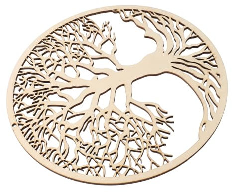 Ornamento da Appendere Albero della Vita in Legno Oro