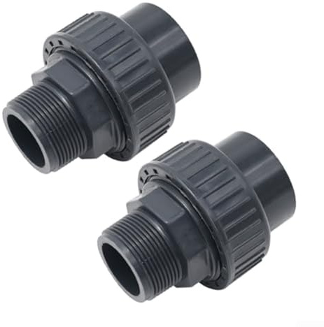 Eawfgtuw Lot de 2 raccords de pompe de piscine et spa en PVC avec filetage externe - Raccord rapide pour équipement de piscine