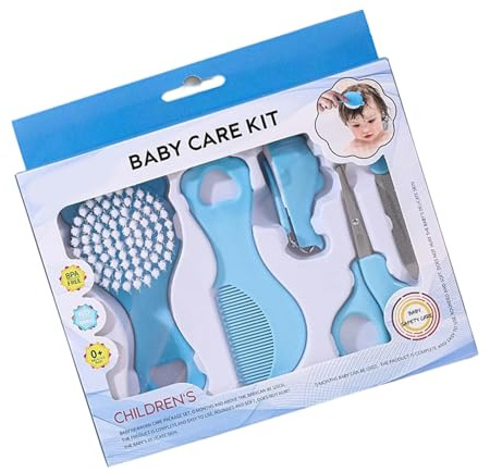 5-delat set med babyhälsovård inklusive hårborste kam och naglar trimmer nyfödda groomingkit för spädbarn barn professionell babyvård