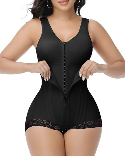 SHAPSHE Fajas Body Shaper Postparto Para Mujeres Stage 2 Full Body Colombian Fajas Tummy Control High Compression Garment Butt Lifter Thong Shapewear with Open Crotch