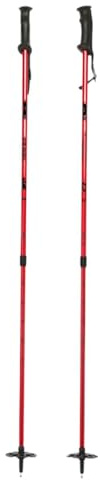 Harilla Wanderstöcke, Trekkingstöcke, Skistöcke mit Verriegelungssystem, Handschlaufe, multifunktionale Unisex-Skiausrüstung für Erwachsene und zum, Rot