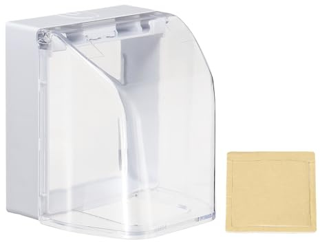 sourcing map Waterproof Electrical Outlet Cover 86-Type Protector Universal 1-Gang Wall Socket Protector Receptacle Cover for Bathrooms Outdoor Plug, Transparent 4.53 x 4.02 x 3.74in