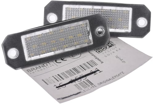 BRANDT AUTOMOTIVE Kennzeichenleuchten LED kompatibel mit VW Caddy III 2K 04-15 Caddy IV SA 16-20 Transporter T5 I 7H 7E 03-15 Transporter T6 I 7H 7E 16-20