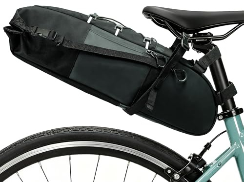 AUMTISC Borsa da sella per bicicletta, da 11 l, per bici da corsa, mountain bike