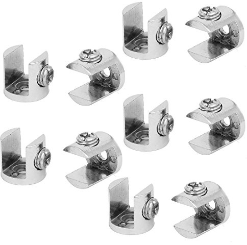 sourcing map 10 Stk Zinklegierung Glashalter Glasklemme Glas Klemmhalter | für 9mm-12mm Dicke DE DE