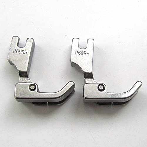 Prensatelas Kunpeng #P69RH para máquina de coser industrial con bisagras derechas, ribetes de soldadura (2 piezas) (1/4 pulgadas = 6 mm)