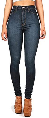 Anikigu Vaqueros Mujer Push Up Tejanos Mujer Cintura Alta Pantalones Pitillos Elasticos Jean de Mujer