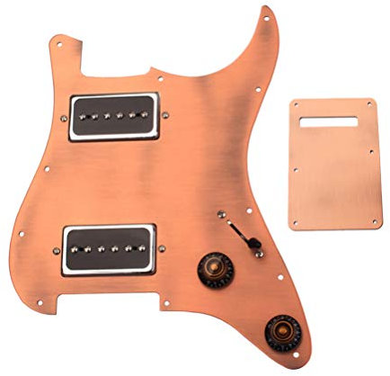 EXCEART Vorverdrahtetes Gitarren-schlagbrett Mit Humbucker-tonabnehmer Aus Aluminiumlegierung Schlagfest Und Kratzfest Gitarren Bronze