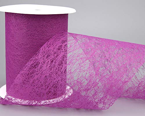 finemark Ruban décoratif en non-tissé - 20 m x 10 cm - Fuchsia - Décoration de table - Pour travaux manuels, chemin de table - Chemin de table - Fuchsia
