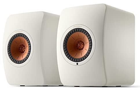 KEF LS50 Wireless II - Active wireless stereo speaker system (Mineral White) | HDMI | Airplay 2 | Bluetooth | Spotify | Tidal