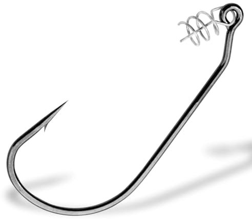 Gurza Easy Swimbait Hook - Offset Haken mit Schraubspirale, Größe/Packungsinhalt:Gr. 1/0-9 Stück