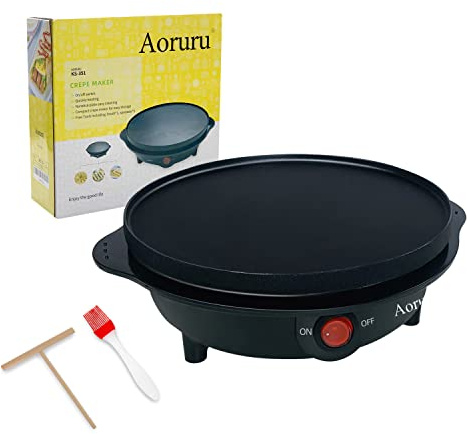 Aoruru 7”Crepe Maker Electric Pancake Pan