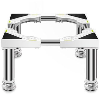 MiSMiAO Waschmaschinensockel 8in Höhenverstellbare Füße Podest für Trockner Verstellbare 18in-25in Sockel Tiefkühltruhe Untergestell Sockel für Trockner Antivibrationsmatte