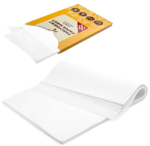 Katbite Baking Paper Heavy Duty 75 PCS, 12 x 16 Inchs (30x40cm) Greaseproof Paper Sheets, Non Stick Parchment Paper for Baking, Cooking, Freezing, for Oven, Kitchen, Air Fryer, Freezer, Pastry