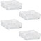 4x Glas Aschenbecher eckig 10 x 10 cm Tisch Ascher Glasaschenbecher Tischaschenbecher
