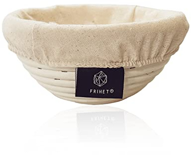 Gärkorb zum Brotbacken Brotbackform Gärkorb aus Rattan/Peddigrohr - rund 16cm (0.5kg Brotteig) | (ca. 0,5kg Brotteig)