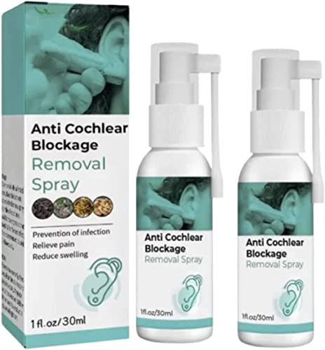 DUBUSH 2023 anti-cochlear blockering borttagning spray piercing eftervård spray öronvax igensättning spray naturlig öronspray för cochlear blockering öroninfektioner