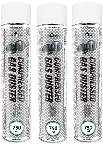 AABCOOLING 3x750ml Cleaning Spray Home & Office Compressed Gas Duster, Can of Compressed Air, Office Equipment Cleaners, Office Supplies, Dust Blower, Computer Vacuums, Air Blower