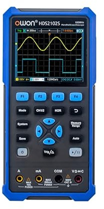 OWON HDS272 2CH Handheld Digital Oscilloscope Portable Multimeter True RMS 70MHz USB Type C 3.5inch 8 bits Tools