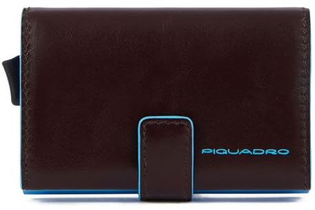 PIQUADRO PORTA CARTE DI CREDITO IN METALLO E PELLE SINGOLO