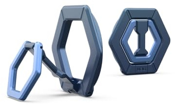 URBAN ARMOR GEAR UAG Magnetic Ring Stand Compatible with MagSafe Magnet, Removable Metal Finger Ring Grip 360 Rotation Adjustable Kickstand for iPhone 17, Galaxy S26, Mallard/Bright Blue