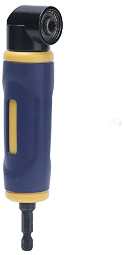 Right Angle Drill Adaptor, Right Angle Drill Attachment 90 Degree Yellow Blue Drills Attachment Extension Driver Used with Electric Drill for Standard Hex Shank Drill Bits