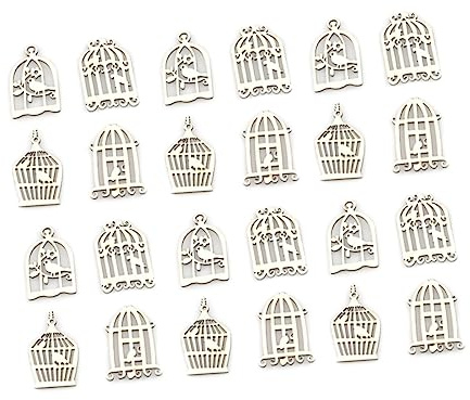 NUOBESTY 100 Pezzi Di Fette Di Legno Per Gabbie Per Uccelli Decorazioni Per Album Trucioli Di Legno Decorazioni Estetiche Da Appendere Per La Casa