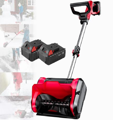KLYDBMYT Pala quitanieves inalámbrica de 1200 W, soplador de Nieve eléctrico de Mano, quitanieves Recargable, Distancia de Lanzamiento de 8 m para Patio, área de Juegos, Granja