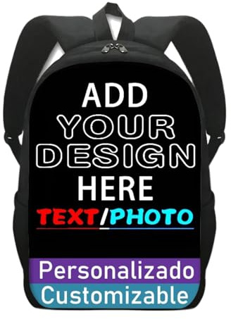 Custom Backpack Personalised Photo/Image Children Schoolbag Teens Boys Girls Bookbag Student Laptop Travel Bag Back to School Gift Color1,Single Layer