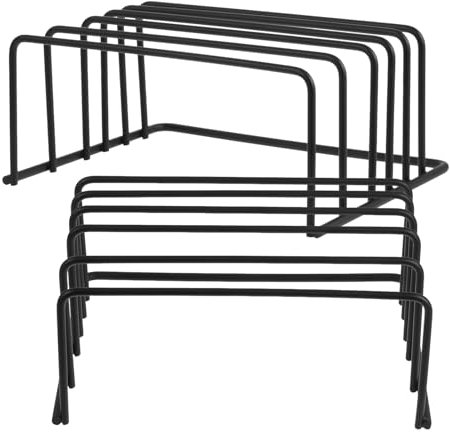 HEMOTON 2stücke Küchendeckel-organizer Aus Metall Für Teller Schneidebretter Backformen Und Töpfe Mühelose Montage Und Flexible Aufbewahrungsmöglichkeiten