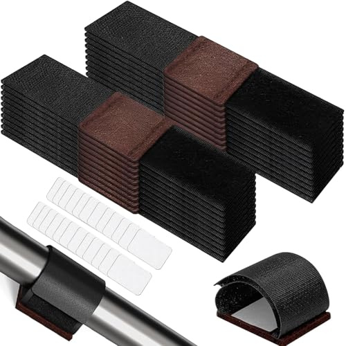 24 almohadillas de fieltro para muebles con cierre de velcro, almohadillas de fieltro para sillas oscilantes, almohadillas de fieltro para sillas con rieles, deslizadores de fieltro para muebles con