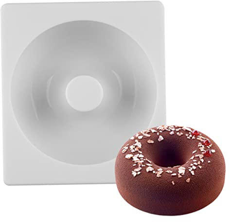 KICHOUSE 2pezzi Stampo Per Ciambelle in Silicone Stampo Per Torte Creativo Forniture Da Cucina Antiaderente Facile Da Pulire e Usare Per Dolci Te