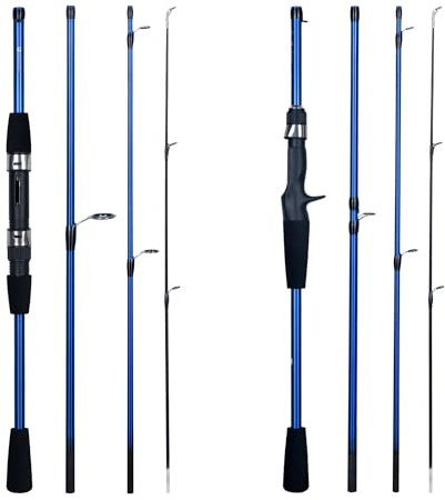 L6NqIAG Baitcasting Travel Carbon 4/5 Abschnitt Angelruten Wurfgewicht 5-20g Power Ultralight Lure Forelle Mini Pole Teleskoprute(Casting 1.8m)