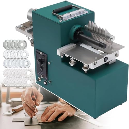 Electric Leather Strips Cutter, High-Speed 1400RPM Skiving Machine for DIY Leathercraft, Perfect for Leather, Plastic, PVC Cutting
