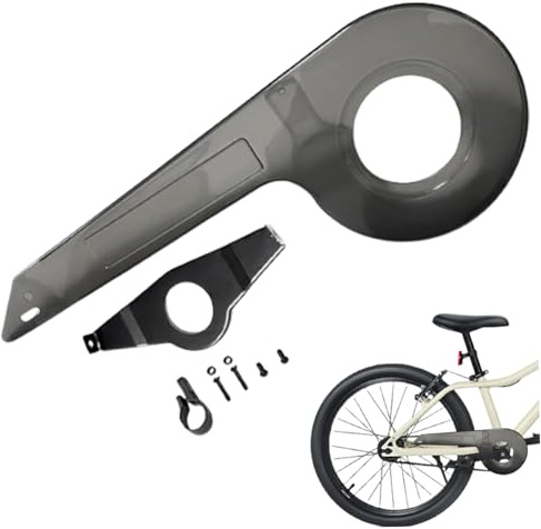 Fahrradkette Guard Fit für 32-36 Zähne Universal Fahrradketten Wächter Kinder Robust Bike Cover für Accessoires transparent schwarz, Führer