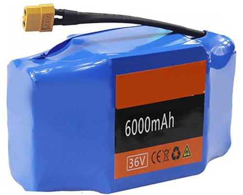 E Bike Akkus 36V 6000MAh, Elektrofahrrad Batterie 36V 6000MAh eingebauter BMS wasserdichter Akku mit Ladegerät 36V 6000MAh Elektrofahrrad für 100W 250W 350W Motor