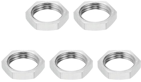 PATIKIL M14x1,25x4mm Sechskantmuttern 5Stk 304 Edelstahl Metrische Feingewinde Sechskant Dünne Kontermuttern Befestigungselemente Für Maschinenbau Industrie 17mm Breite