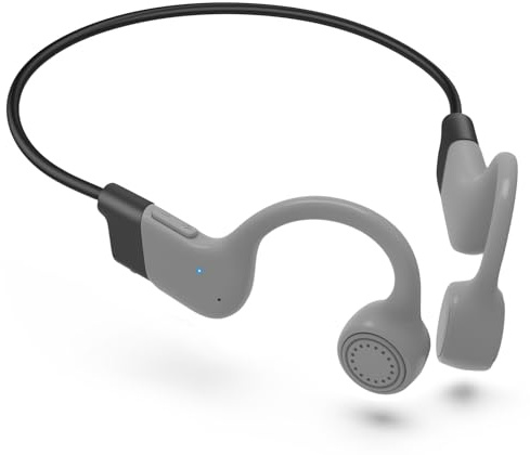YAGE Bone Conduction Headphones, 2025 Upgraded Open-Ear Bluetooth Wireless Sport Headphones,Waterproof Wireless Earphones with Built-in Mic for Sports,Work (Grey)