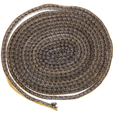 WOONEKY Cinta Ignífuga Autoadhesiva para Estufas de Leña Plana Resistente al Calor Junta Selladora para Chimeneas Hornos y Puertas de Estufa Accesorios de Alta Temperatura