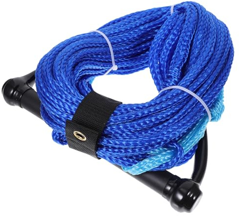 Zerodeko Cuerda para Esquí Acuático y Wakeboard Asa Negra Cuerda de Remolque de 1 Sección Resistente y Segura para Deportes Acuáticos como Kneeboard y Wakeskate Color Color Aleatorio