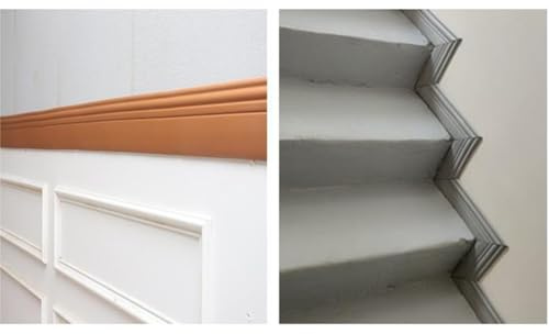 FUBESK Plinthe décorative en mousse de 3 mètres pour murs, bande de bordure murale, imperméable, bord de protection anti-collision, bricolage pour salle de bain, cuisine, arrière-plan TV