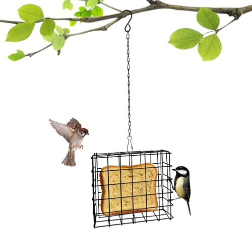 Futterstation für Lutscher für Vögel | Wiederverwendbare Futterstation für Vogelbeobachtung und Ornithologie – Spender für Fettblöcke | für Garten, Hof, Terrasse, Außenbereich,