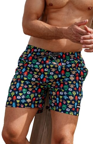 Star Wars Bañador Alien Species de Hombre en Poliéster con Cinturilla Elástica, Cordón, Bolsillo Trasero con Cremallera y Forro Interior Multicolor Talla XXL