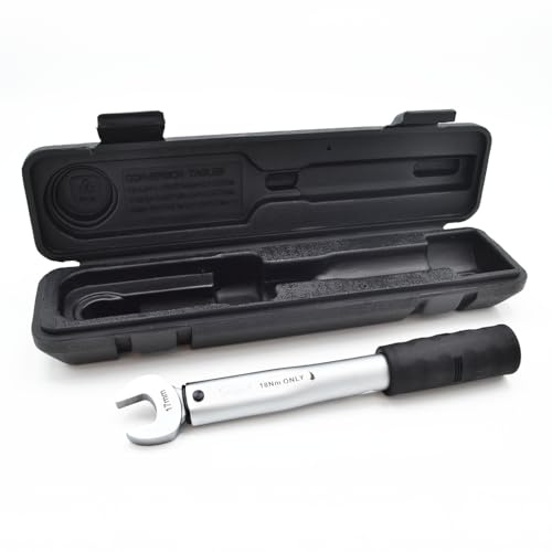 3S SuperSamaStore Chiave Dinamometrica Forchetta 17mm, Strumento di Precisione Pretarato per Raccordi Climatizzazione 1/4, Coppia di Serraggio Pretatarata a 18 Nm, con Astuccio Contenitivo