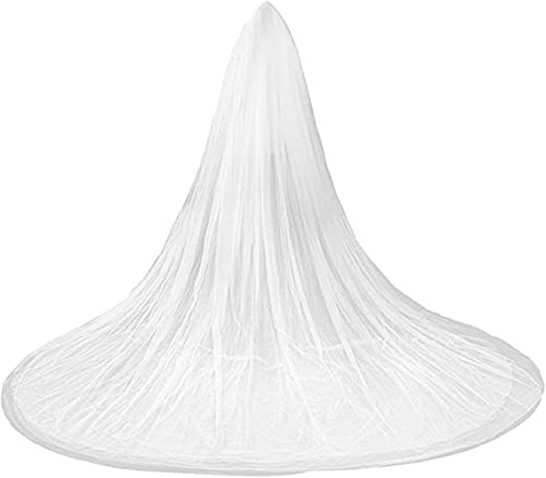 Ylucky Elagant Charming Lady Bridal 2-Tier Long Floor Veil cathedral with Comb, Long Prom Gown Bridal Wedding Veil, Wedding Accessory