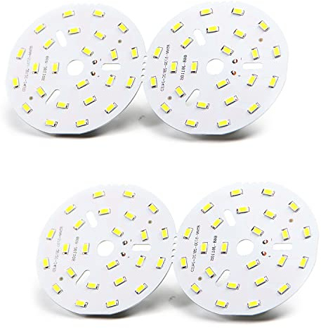 Othmro 2 Stück 36–42 V 12 W 6500 K LED High Power Circle Aluminium Leiterplatte 100–120 lm Lumen 300 mA Ersatzteil Durchmesser 85 mm